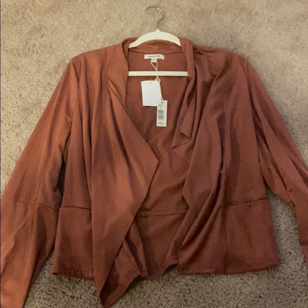 Thin Suede Cardigan